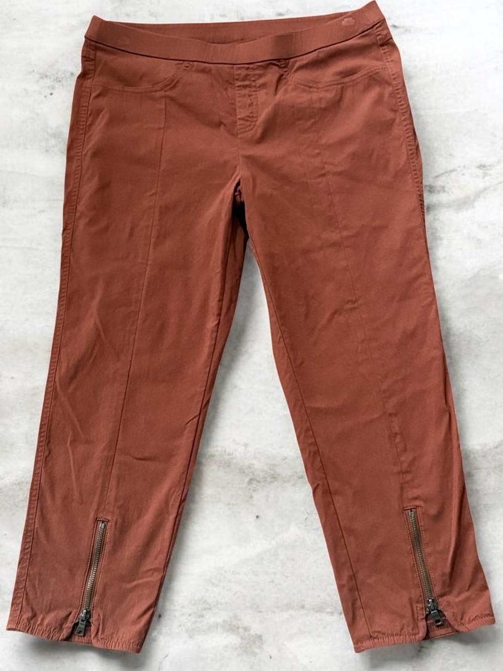 Skye's the Limit Petite Rust Zipper Hem Pants!